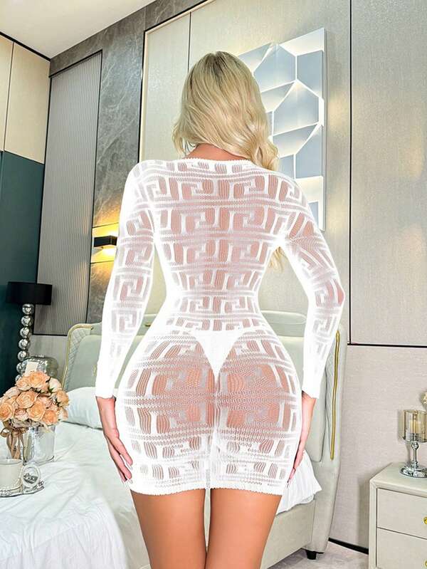 Hollow Lace Dress Plus